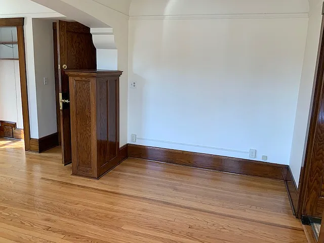 Dining room area that can double as a desk/office workspace.