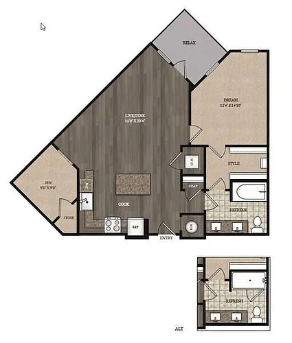 Floor plan A6 w/Den