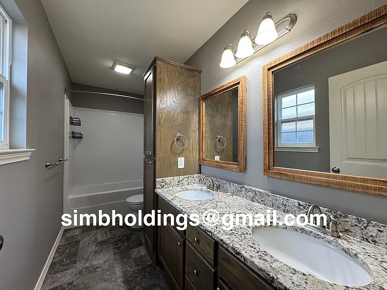 Master bathroom with double vanity