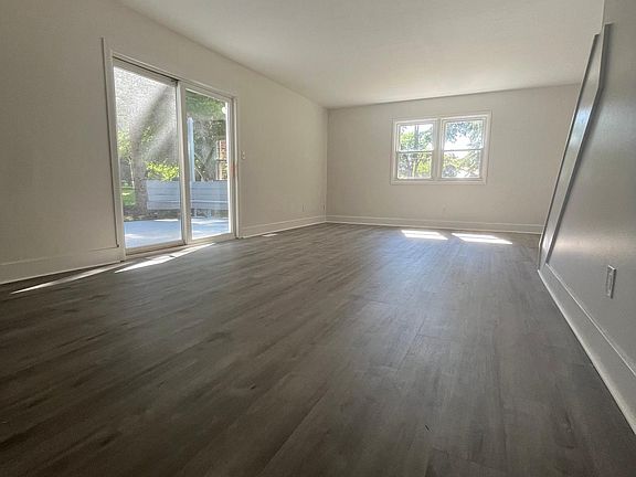 Living room and dining room