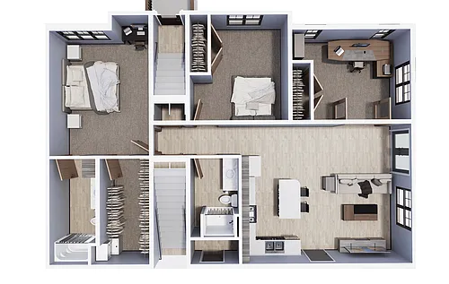 Floor plan Townhome 3 Bedroom | 2 Bath | One Story