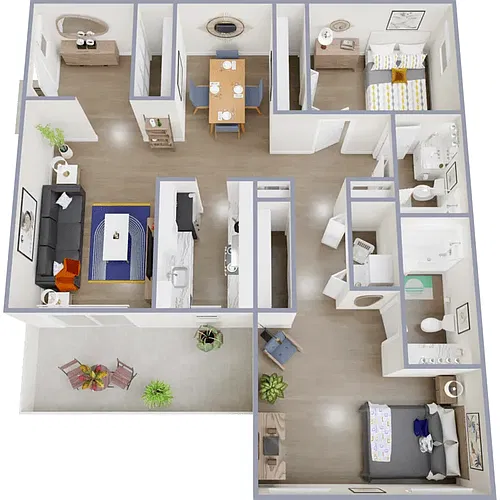 Floor plan Two bedroom two bathroom