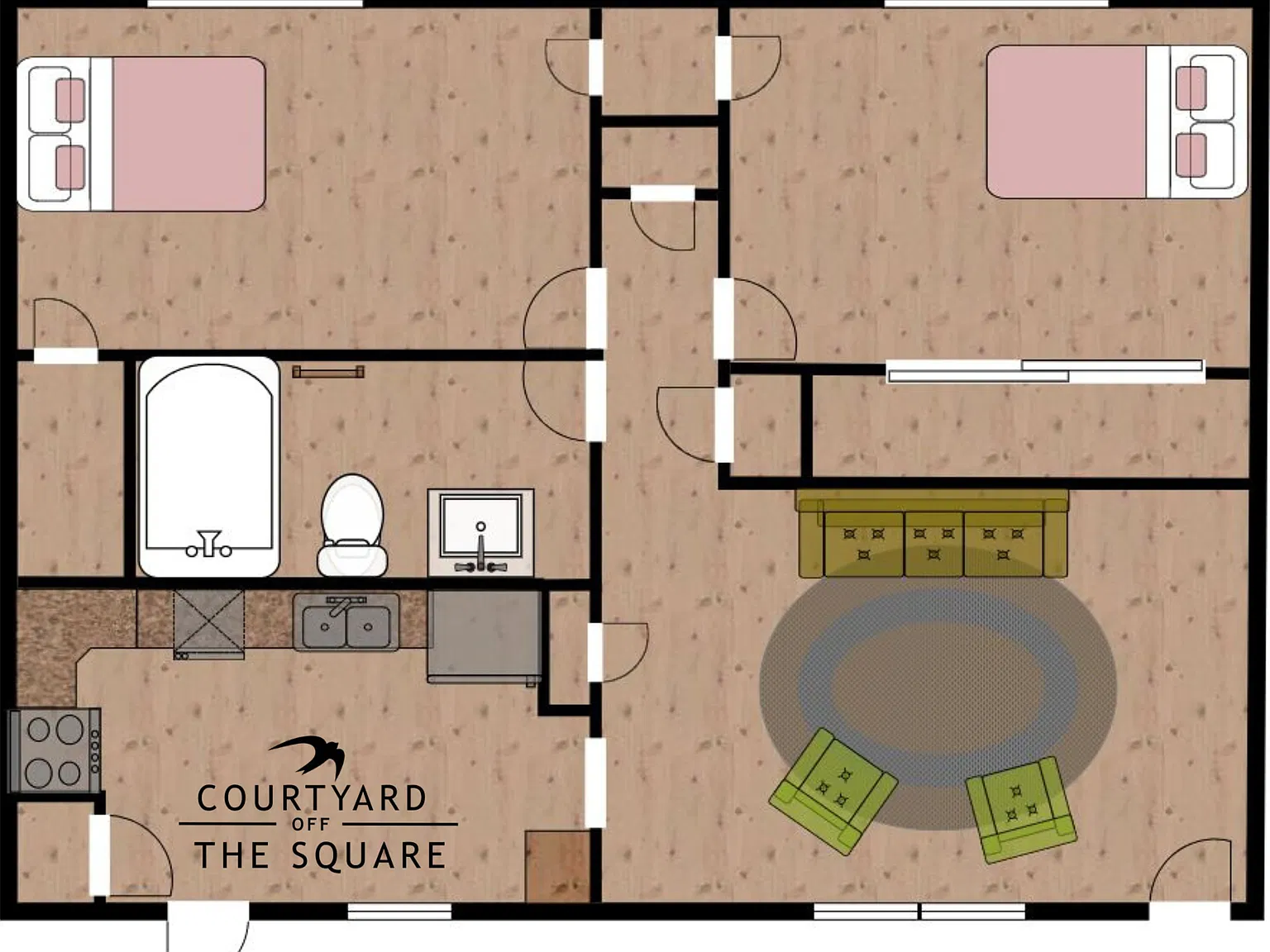 Courtyard Off The Square Apartments — Photo 3