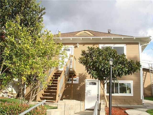 Unit for rent is up the front stairs