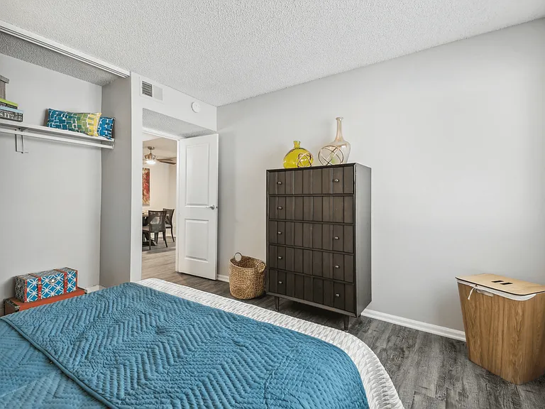 View of bedroom closet and storage space