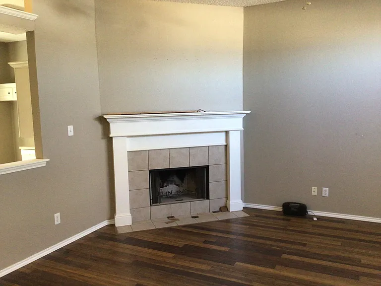 Wood burning fireplace
