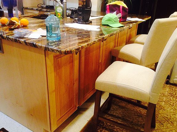 Storage under Breakfast Bar
