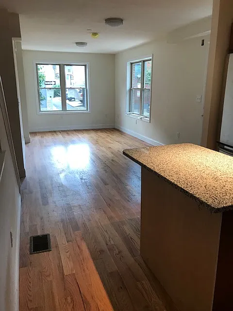 Unfurnished first floor, looking East