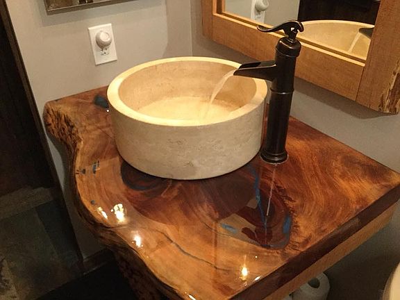 Travertine Vessel Sink 