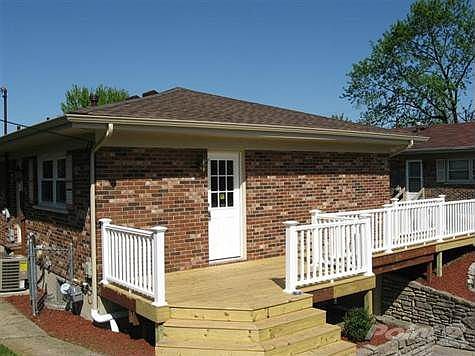 A portion of the front deck is new with new, no maintenance hand rails.