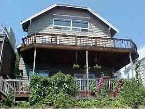 Deck from garden