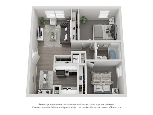 Floor plan Two Bedroom
