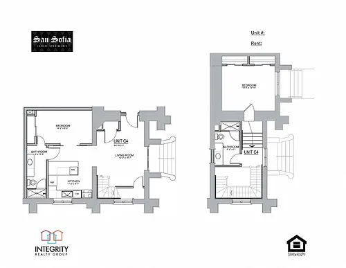 Floor plan 2 Bedroom 2 Bath (C4)