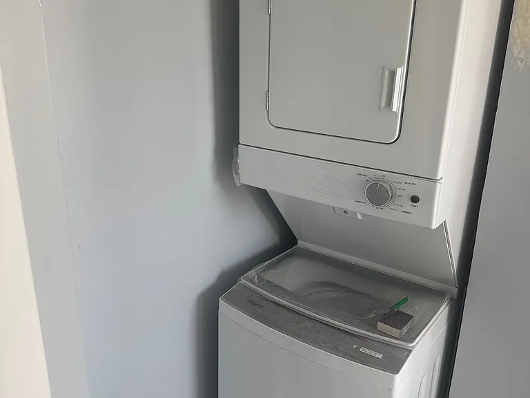 Unit also comes with stackable washer and dryer