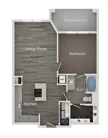 Floor plan 1E