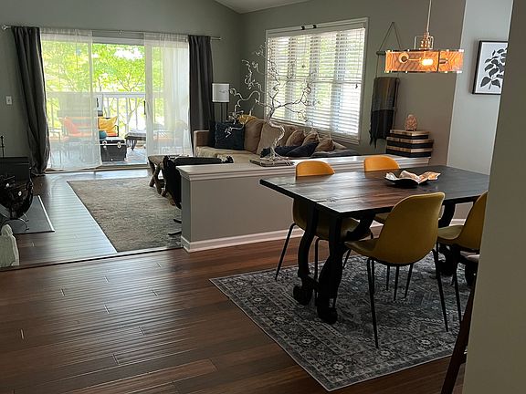 View from front door to dining room and living room