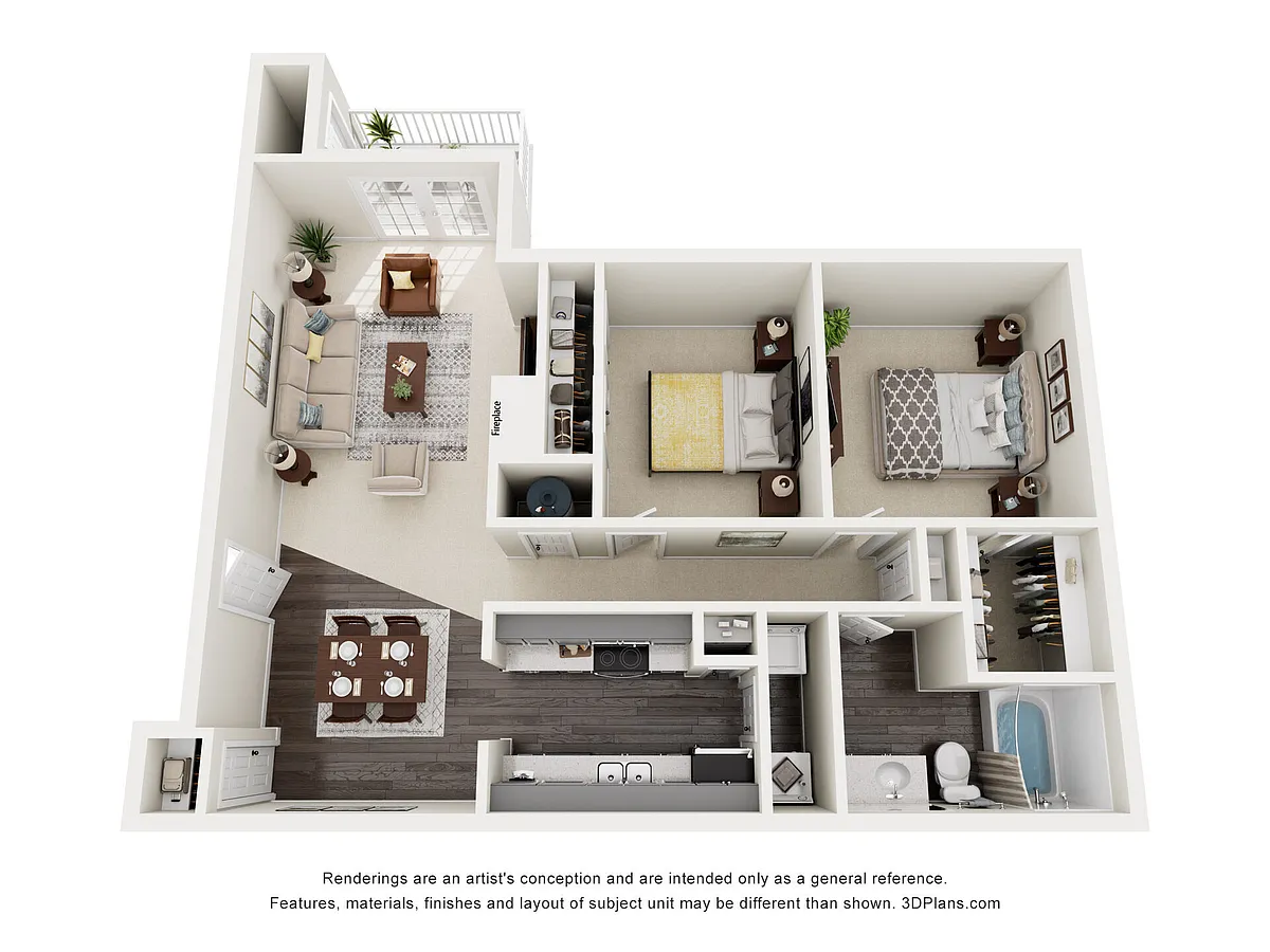 Floor plan 2/1 1082sf