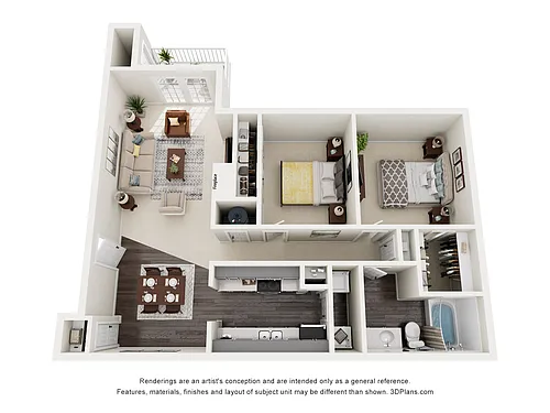 Floor plan 2/1 1082sf
