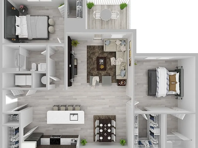 2 Bedroom | 2 Bath | 1081 SF 2 Bedroom | 2 Bath | 1081 SF