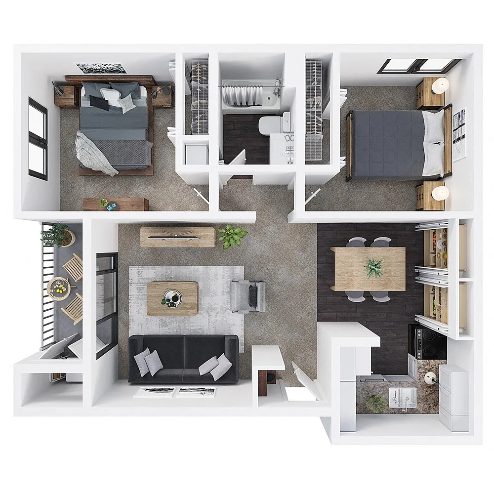 Floor plan 2X1 A