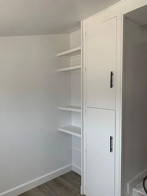 Built-in cabinets in reading room or office