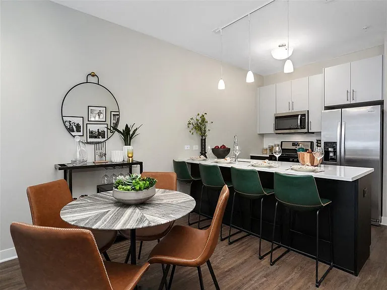 Phase I (1200 Broadway) Model Kitchen and Dining Room