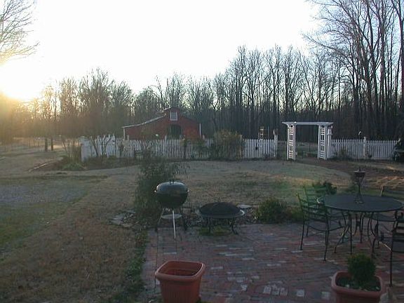 Sunrise from the back porch.