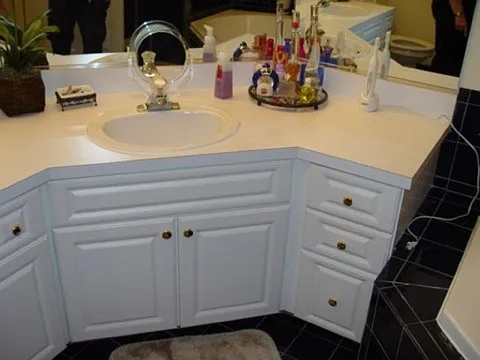 Master bathroom double vanity