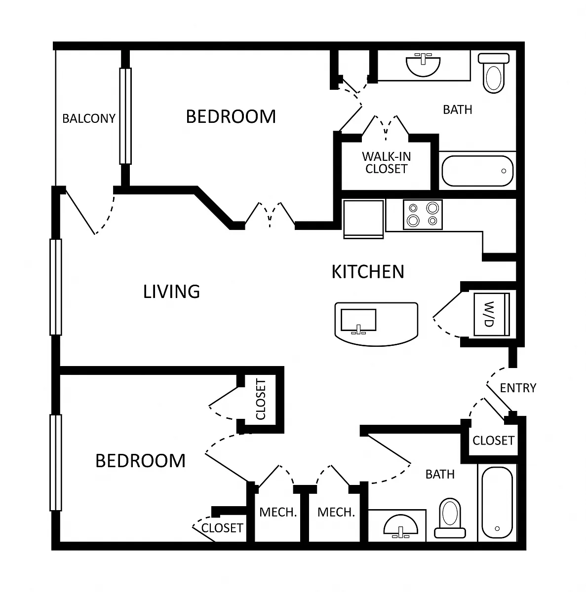 Floor plan B - Highland