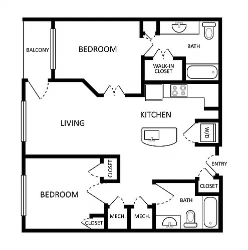 Floor plan B - Highland