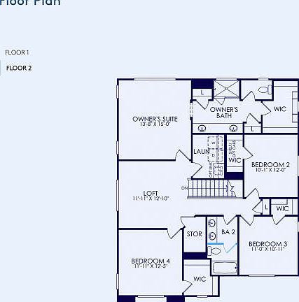 Plan 2 Floor Plan, Quick Move-In Home, Floor 2
