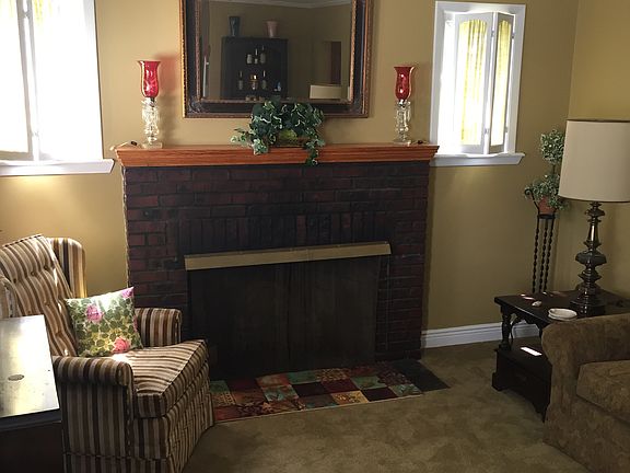 Living room with fireplace