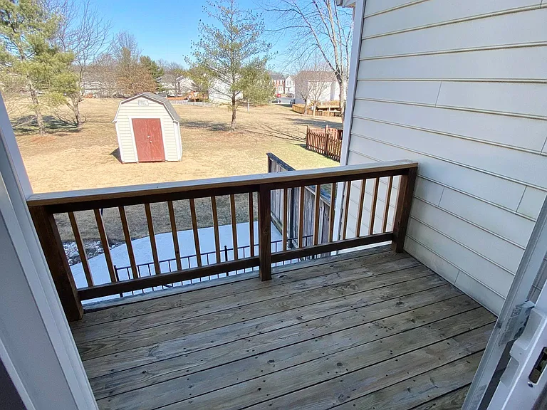 Deck off of the dining room.