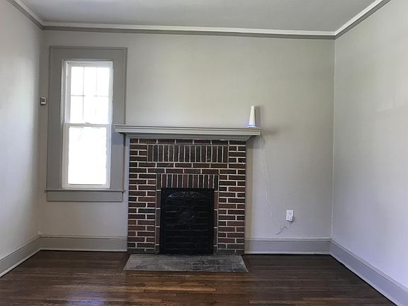 Mantle in living room.