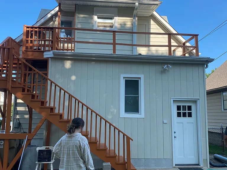Back view - Upper unit only accessible via private entrance at the back of the house.