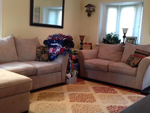 Living Room with hard wood floors through out