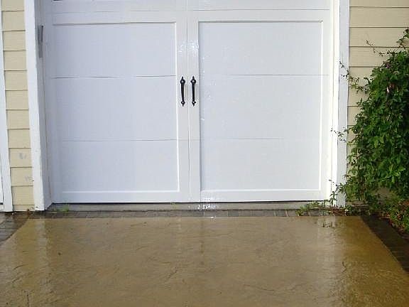 Stamped colored concrete