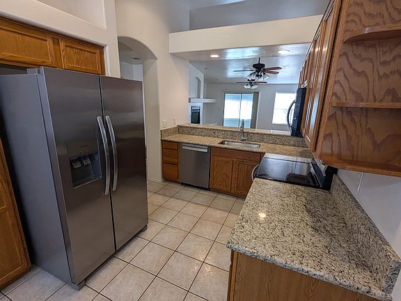 Kitchen looking into greatroom and finished Arizona Room