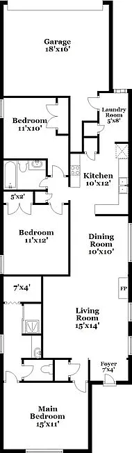 3 bed, 2.0 bath, 1280 sqft, $1,670 — Photo 2