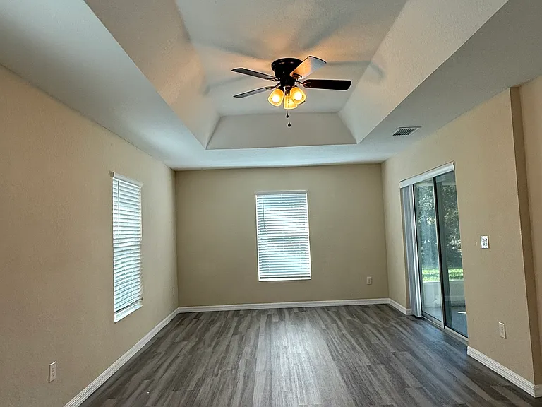 Master room with new Vinyl flooring.