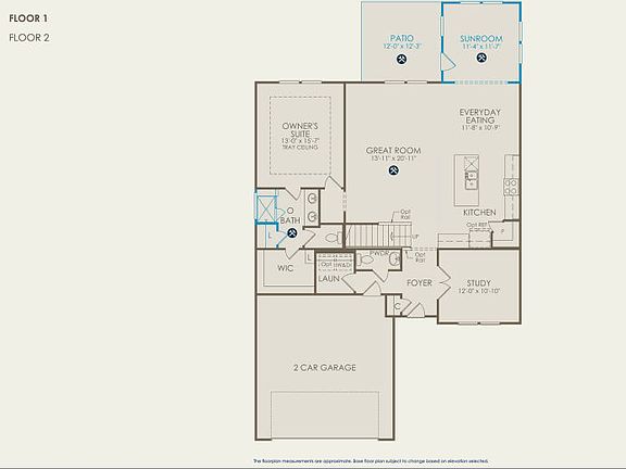 Hartwell Floor Plan, Quick Move-In Home, Floor 1
