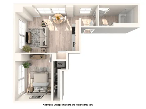 Floor plan 1X1 E