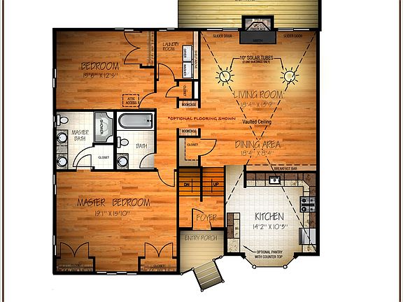 Optional finishes shown.