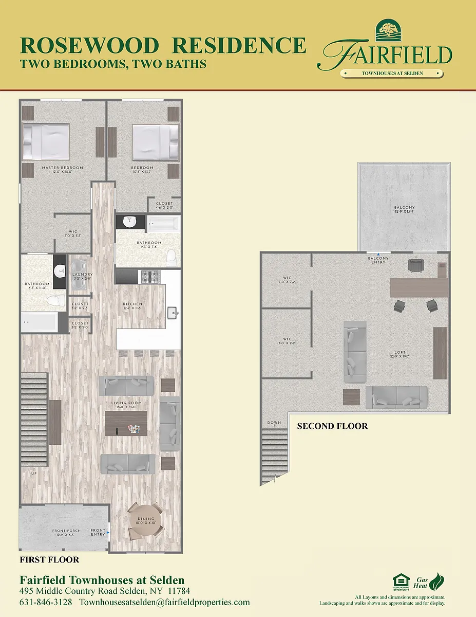 Floor plan ROSEWOOD 2BR 2B PLUS LOFT