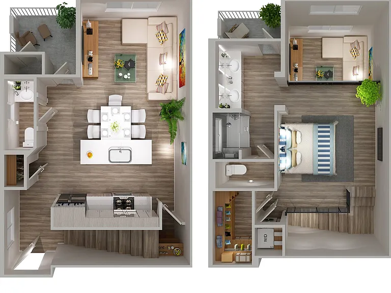 Gale | 1 Bed/1.5 Bath Loft | 
890 SF Gale | 1 Bed/1.5 Bath Loft | 
890 SF