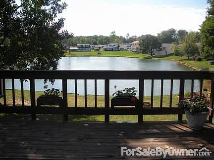 View of pond from lower tier deck
