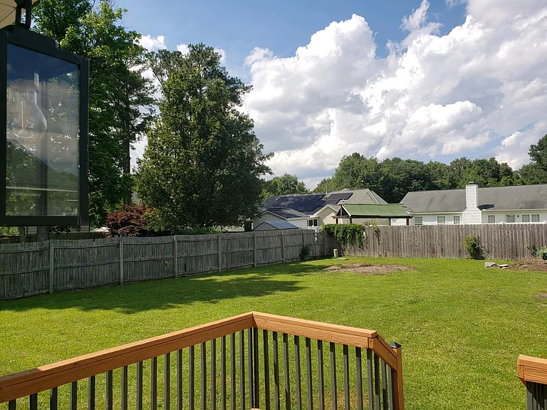 Large backyard