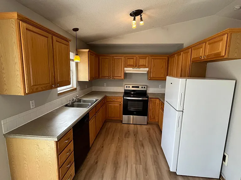 kitchen with brand new range/oven
