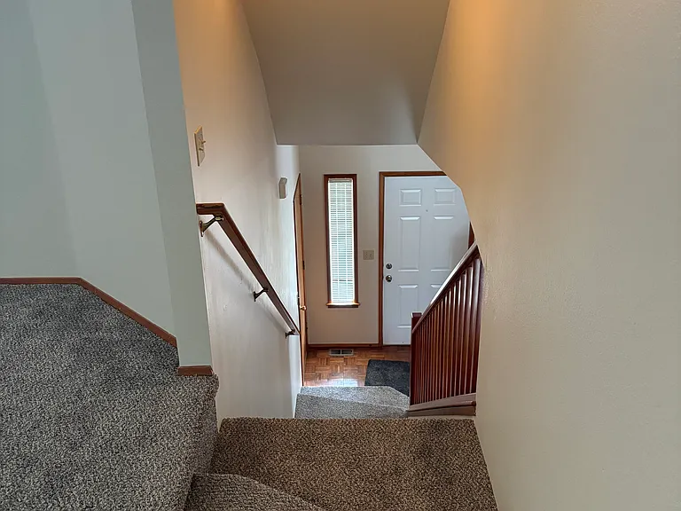 Stairs as viewed from the loft.