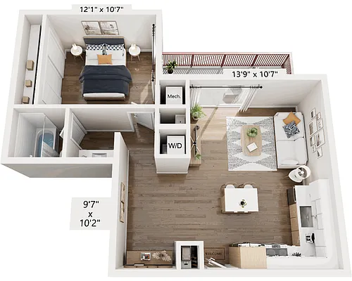 Floor plan Embarcadero (A1D)
